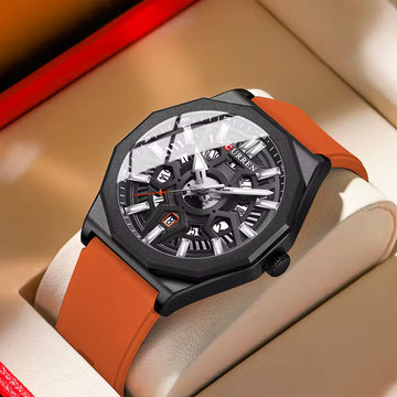 Curren Luxury Waterproof Silicone Band Quartz Watch (Dial 4.4cm) - CUR231