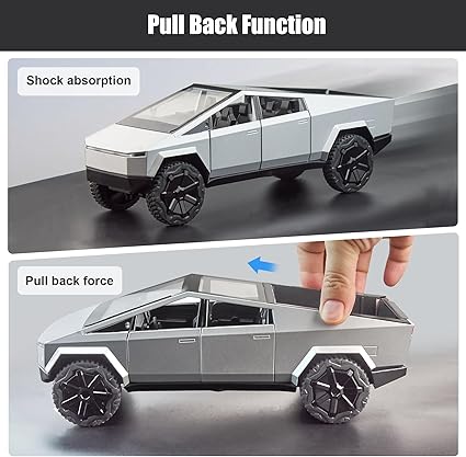 CyberTruck Model Car Toys with Lights and Sounds, 1:24 Diecast Cyber Cars